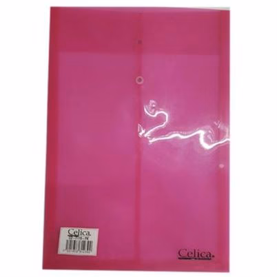 Sobre Porta Documentos Celica Co-F119-Pk Tamaño Oficio Vertical Con Hilo Plástico Color Rosa Transparente Paquete Con 12 Pieza(S)