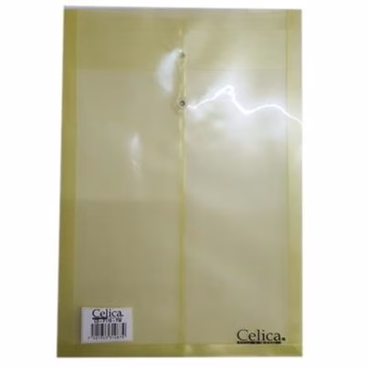 Sobre Porta Documentos Celica Co-F119-Yw Tamaño Oficio Vertical Con Hilo Plástico Color Amarillo Transparente Paquete Con 12 Pieza(S)