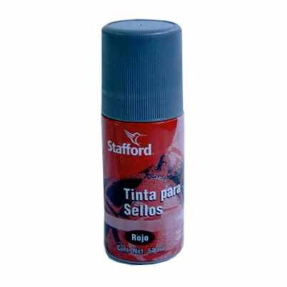 Tinta para Sellos Stafford COC6000 Roll-On 60ml - Azul y Rojo