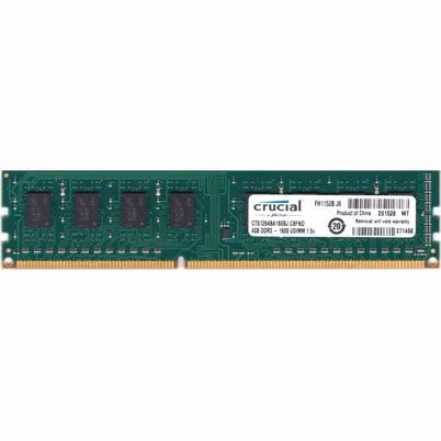Modulo De Memoria Ram Crucial Ct51264ba160bj Tipo Ddr3-Sdram Capacidad De Almacenamiento 4gb 1600 Mhz 240-Pin Dimm Color Verde