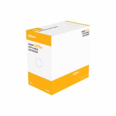 Cable de Red Dahua DH-PFM920-5EU Blanco Cat5e 305 Metros con Soporte PoE y Conductor de Cobre