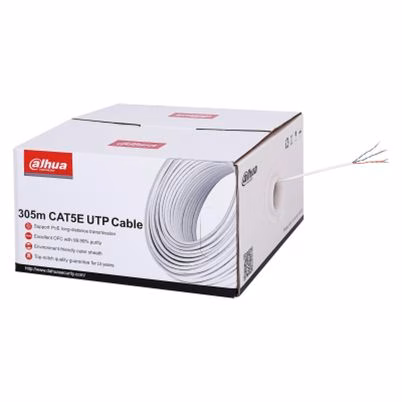 Bobina De Cable De Red Dahua Technology Pfm920i-5eun Cat5e U/Utp (Utp) 305 M Pvc Blanco