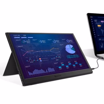 Monitor Steren Dis-116 (15.6") Tipo De Panel Ips Resolución De La Pantalla (1920x1080) Pixeles Tiempo De Respuesta 5ms Interfaz Usb-C, 3.5 Mm Color Del Producto Negro