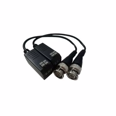 Kit De Transistores Hikvision Turbohd Ds-1h18s/E 5mp Macho/Hembra Bnc/Rj-45 Color Negro