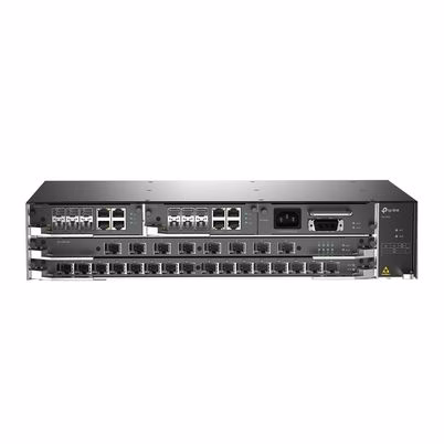 Terminal De Línea Óptica Tp-Link Ds-P8000-X2 32 Puertos Gpon, 8 Puertos Rj-45 Conmutación 200 Gbit/S Ruta Estática Color Negro
