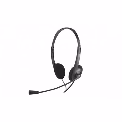 Auricular Monoaural Easy Line El-994787 Alámbrico Negro con Micrófono Boom y Cable de 1.8 Metros