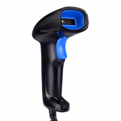 Lector de Código de Barras Evotec EV-3002 en Color Azul con Tecnología Láser 2D y Conectividad USB