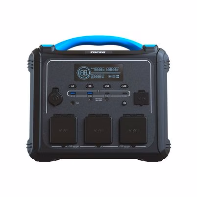 Generador Electrico De Baterias Lmfp Portatil Forza Serie Titan Fpp-T1200 1200w 10 Salidas 3ac/8dc 2 Pantalla Lcd Panel De Control Integrado Lampara Led Carga Rapida En 1.5 Horas