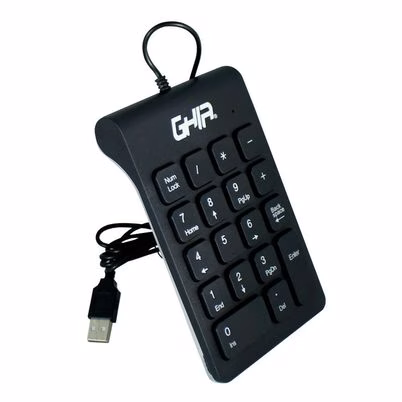 Teclado Numérico Ghia Gac-206a Conectividad Alámbrico-Usb Material Abs Color Del Producto Negro