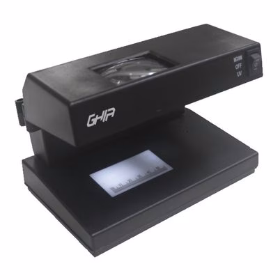 Detector De Billetes Falsos Ghia Gluv1 De 9w Detección Ultravioleta Con Lampara De Luz Tipo U Portátil Color Del Producto Negro