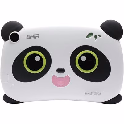 Tablet Ghia Kids Panda Gp333v25 (7") Panel Ips Procesador Allwinner-A333 4gb De Ram Almacenamiento Interno De 64gb Capacidad De La Batería De 2500 Mah Sistema Operativo Android 15 Color Negro, Blanco