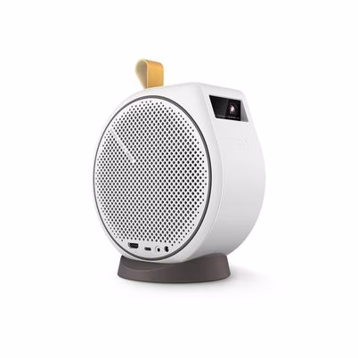 Proyector Portátil Benq Gv30 Dlp, 720p (1280 X 720), 300 Lúmenes, Bluetooth, Inalámbrico, Con Bocinas, Blanco