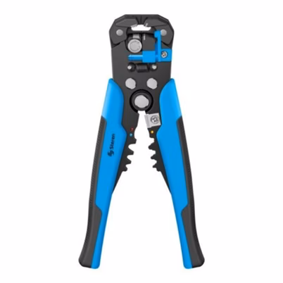 Pinza Ponchadora Steren Her-266 Con 3 Funciones Material De Elaboración Metal, Acero Compatible Con Conectores Rj-11. Rj-45 Color Azul Con Negro