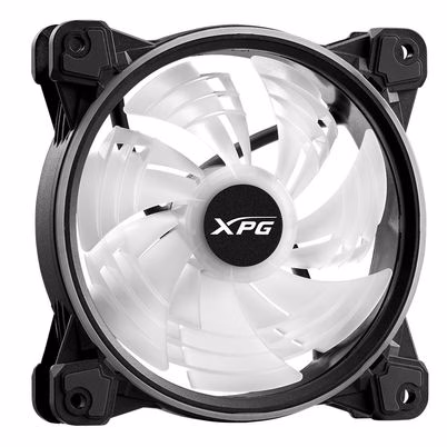 Ventilador XPG Hurricane 120 ARGB PWM en Color Negro con Control PWM, Iluminación RGB Sincronizable y 2000 RPM