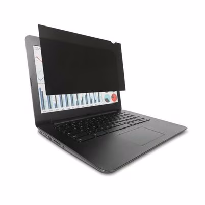 Filtro De Privacidad Para Monitor Kensington K52792ww (12.5")  Antirreflejante Plástico Tira Adhesiva, Pestaña De Montaje Deslizante Color Negro, Transparente