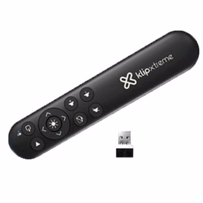 Presentador Klip Xtreme Kpp-003 Conectividad Inalámbrica Rf Receptor Inalámbrico Usb Frecuencia De 2.4 Ghz Alcance 1.5 M Color Negro