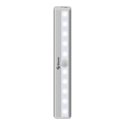 Lámpara Steren Lam-062 0, 5 W 3, 7 V 350 Mah Sensor De Movimiento Pir Recargable Negro