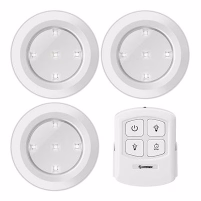 Kit De Lámparas Steren Lam-066 Voltaje De Entrada Ac 4.5v Control Remoto Incluido Color Del Producto Blanco