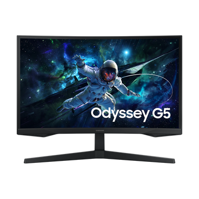 Monitor Curvo Samsung Odyssey G5 Ls27cg552elxzx (27") Panel Va Resolución (2560x1440) Pixeles Tiempo De Respuesta 1ms Interfaz Hdmi, Displayport Tipo De Hd Qhd Color Negro