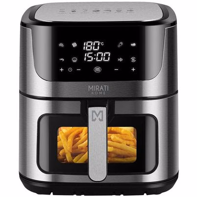 Freidora De Aire Con Ventana Mirati Con Capacidad De 8 Litros, 1500w, Temperatura De 80c-200c