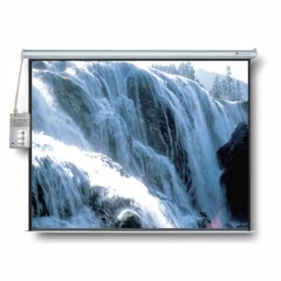 Pantalla Multimedia Motorizada Screens MSE-244 de 96 Pulgadas, Formato 1:1 con Control Inalámbrico y Tela Blanca Mate