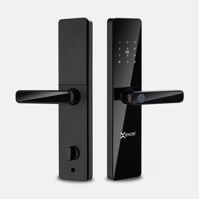 Cerradura Inteligente Con Detector Dactilar Mirati Msl02 Conectividad Inalámbrica Wi-Fi Combinación Numérica Material Aleación De Aluminio, Cristal Templado Color Negro