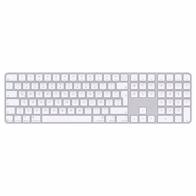 Teclado Apple Magic Keyboard Mxk73le/A Tipo Qwerty Conectividad Inalámbrico Usb-C + Bluetooth Compatible Con Mac Os X. Macos Color Blanco