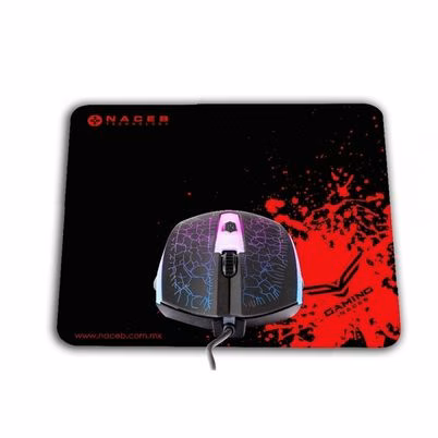 Mouse Gamer Naceb Óptico Na-632 + Mousepad, Alámbrico, Usb, 1200dpi, Multicolor