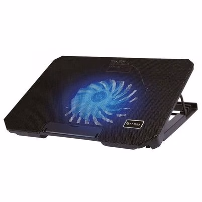 Base Enfriadora Naceb NA-637 para Laptops hasta 17 Pulgadas en Color Negro con Ventilador y Iluminación LED