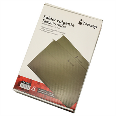 Carpeta Colgante Nextep Ne-014o Tamaño Oficio 25 Piezas Con Etiquetas