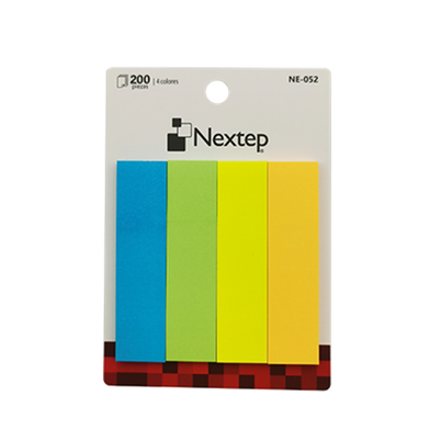 Banderitas Adhesivas Nextep Post-It Ne-052 Longitud (76x19)Mm Rectangulares Estuche Con 200 Hoja(S) Material Papel Color Neon