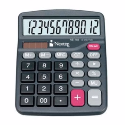 Calculadora Nextep Ne-183 Básica 12 Dígitos 1 Linea Negro