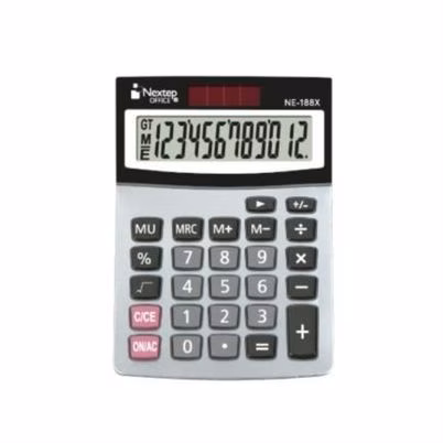 Calculadora Nextep Ne-188x Básica 12 Digitos 1 Linea Gris