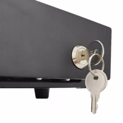 Cajón De Dinero Nextep Ne-514 12 Compartimientos (8 Monedas + 4 Billetes) Rj-11 Acero Laminado Negro
