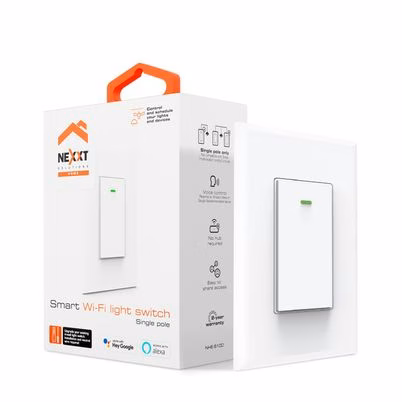 Interruptor De Luz Inteligente Nexxt Solutions Nhe-S100 Tecnología Inalámbrica Wi-Fi Material De La Cubierta Termoplástico Color Del Producto Blanco