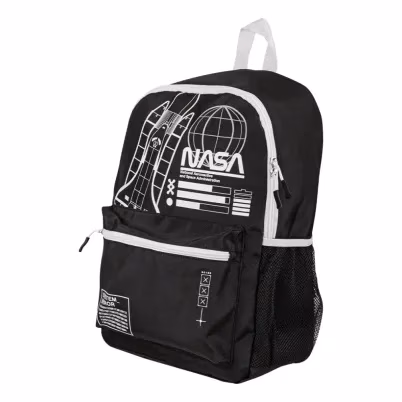 Mochila Techzone Nasa Nslbp010 (15.6") Bolsillo Con Cremallera Correa Acolchada, Bolsillo Delantero Reforzada Material Espuma De Polietileno Entrecruzado Color Negro