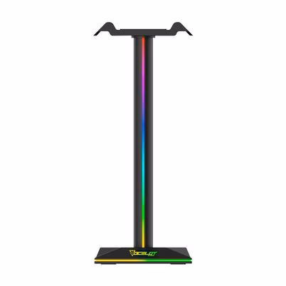Base Para Audífonos Ocelot Gaming Obh01 Alambrico Usb A 3.5 Mm Abs Negro