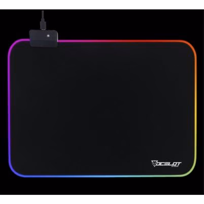 Mousepad Ocelot Gaming Omp01 Monocromo Tela Led Negro
