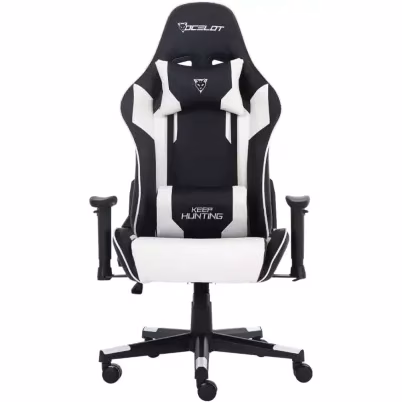 Silla Ocelot Gaming OSB-04 Negro/Blanco Reclinable 90-155 Grados con Soporte hasta 150kg y Cojines Ergonómicos