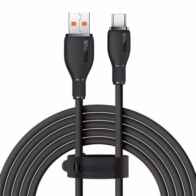 Cable USB Baseus P10355703111 de 2 Metros en Color Negro con Conectores USB-C y USB-A para Dispositivos Compatibles