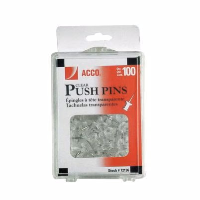 Chinchetas Acco P1167 De Plástico Multicolor 100 Piezas Para Oficina