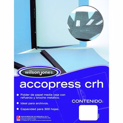 Carpeta Acco P1192 Paronamica Papel Azul Claro 10 Pieza(S)