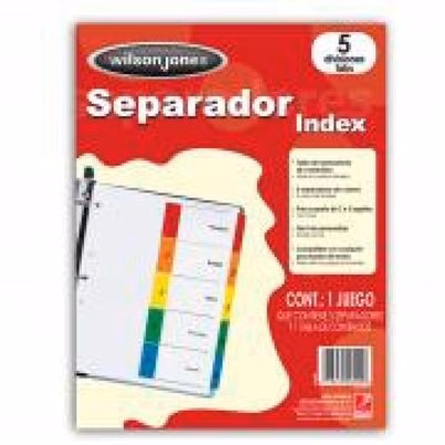 Separadores Acco P1345 5 Divisiones Blancos 24 Piezas Para Carpeta