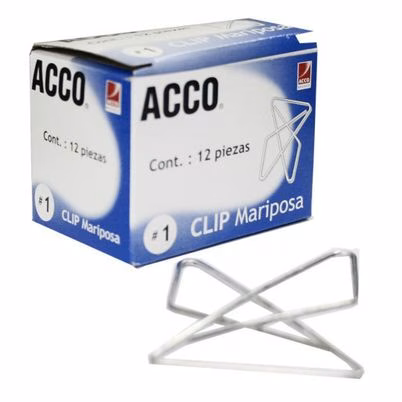 Sujetapapel Acco P1710 Acero Cromado 12 Piezas Alta Resistencia