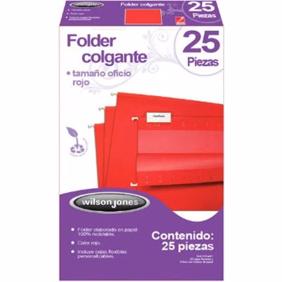 Carpeta Acco P3633 Panorámica Papel Rojo 25 Pieza(S)