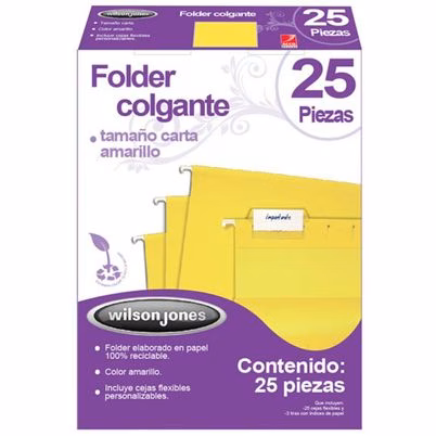 Carpeta Acco P3642 Panorámica Papel Cartón Amarillo 25 Pieza(S)
