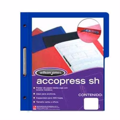 Carpeta Acco P4554 Panorámica Carta Papel Broche 300 Hoja(S) Azul 10 Pieza(S)