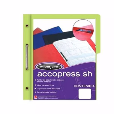 Carpeta Acco P4558 Panoramica Papel Broche 300 Hoja(S) Verde Claro 10 Pieza(S)