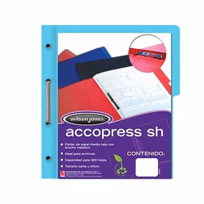 Carpeta Acco P4564 Panorámica Oficio Papel Broche 300 Hoja(S) Azul Claro 10 Pieza(S)