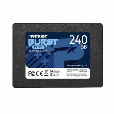 SSD Patriot Burst Elite de 240GB, Interfaz SATA III 2.5 Pulgadas con Velocidades de Lectura hasta 450MB/s